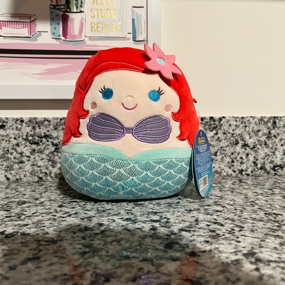 Disney’s Ariel Squishmallows Mermaid Plush - Red and Blue